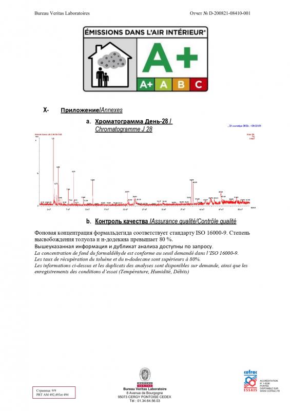 Маркировка выбросов летучих загрязняющих веществ ПВХ Bauf (страница 9) 
