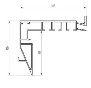 Профиль АК 0270 гардина 3-х рядная 2,5м